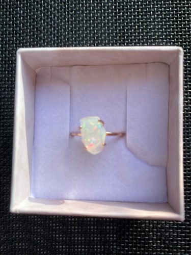 Raw Crystal Ring Ethiopian Opal photo review