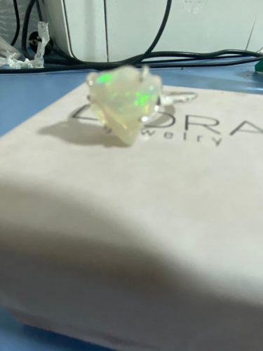 Raw Crystal Ring Ethiopian Opal photo review