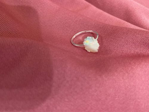 Raw Crystal Ring Ethiopian Opal photo review