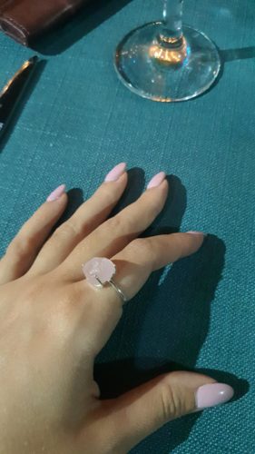 Raw Crystal Ring Rose Quartz photo review